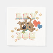 Serviette En Papier Chiot Scooby-Doo "Ruv You" (Devant)