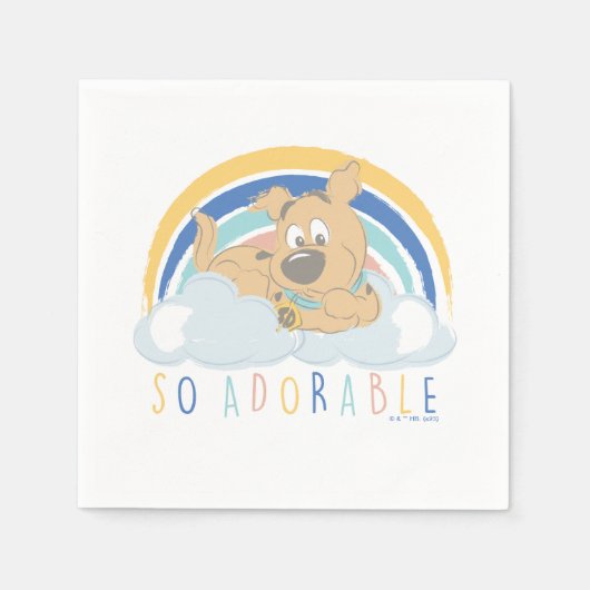 Serviette En Papier Chiot Scooby-Doo "tellement adorable" (Devant)