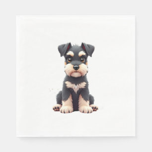 Serviette En Papier Chiots Schnauzer Nain (2)