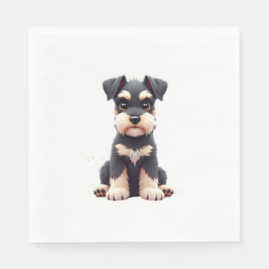Serviette En Papier Chiots Schnauzer Nain (2) (Devant)