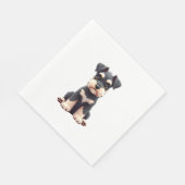 Serviette En Papier Chiots Schnauzer Nain (2) (Coin)