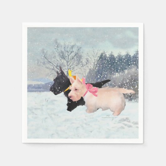 Serviette En Papier Chiots Scottie (Devant)