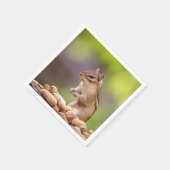 Serviette En Papier Chipmunk aux cacahuètes (Coin)