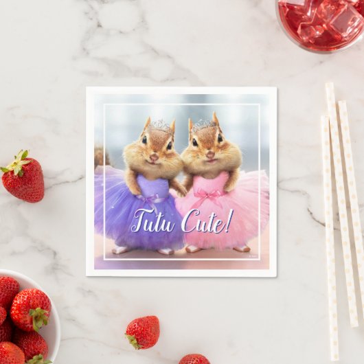 Serviette En Papier Chipmunk Ballerina Duo (En situation)