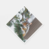 Serviette En Papier Chipmunk de Noël (Coin)
