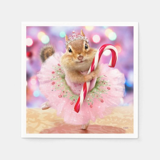 Serviette En Papier Chipmunk Plum Fairy (Devant)