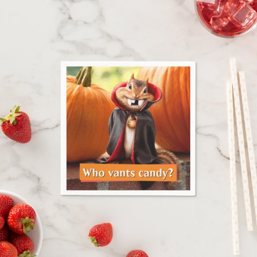Serviette En Papier Chipmunk Vampire (En situation)