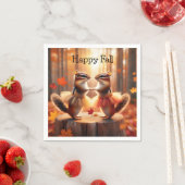 Serviette En Papier Chipmunks d'automne (En situation)