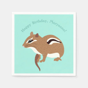 Serviette En Papier Chipmunks Thème Anniversaire fête Personnalisé