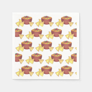 Serviette En Papier Chips Chili Con Queso Blanco Nachos Fromage Dip