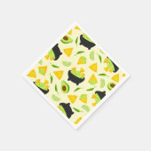 Serviette En Papier Chips Tortilla et Motif Guacamole (Coin)