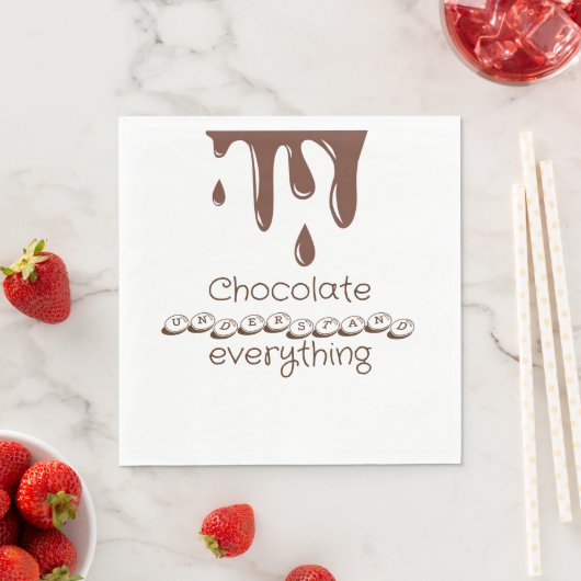 Serviette En Papier Chocolat amusant (En situation)