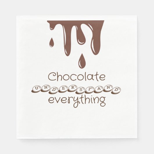 Serviette En Papier Chocolat amusant (Devant)