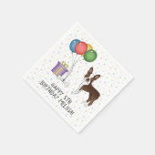Serviette En Papier Chocolat Boston Terrier Cartoon Dog - Anniversaire (Coin)