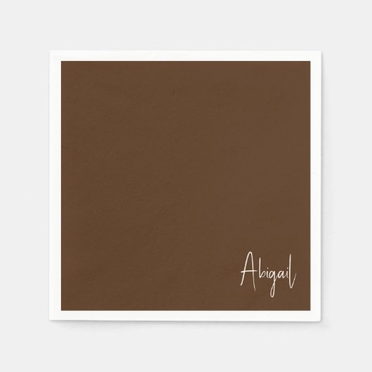 Serviette En Papier Chocolat Brown douche personnalisée Cocktail (Devant)