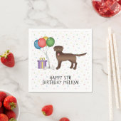 Serviette En Papier Chocolat Brown Labrador Retriever Dog - Anniversai (En situation)