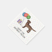 Serviette En Papier Chocolat Brown Labrador Retriever Dog - Anniversai (Coin)