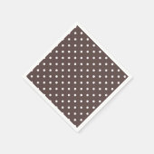 Serviette En Papier Chocolat Brown Polka Dot serviettes (Coin)
