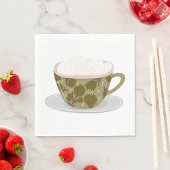 Serviette En Papier Chocolat Chaud Avec Marshmallows