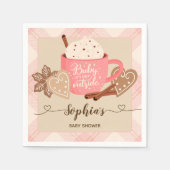 Serviette En Papier Chocolat chaud Baby shower d'hiver fille (Devant)