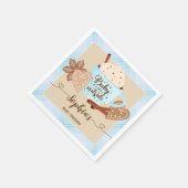Serviette En Papier Chocolat chaud Baby shower d'hiver garçon (Coin)