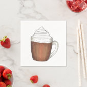 Serviette En Papier Chocolat chaud cacao Noël Holiday Open House (En situation)