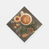 Serviette En Papier Chocolat chaud de Noël (Coin)