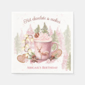 Serviette En Papier Chocolat chaud Noël Anniversaire Papier serviettes (Devant)
