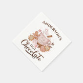 Serviette En Papier Chocolat chaud rose de Noël Nom Papier serviettes (Coin)