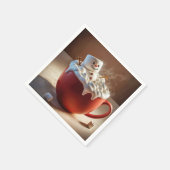 Serviette En Papier Chocolat chaud Snowman (Coin)