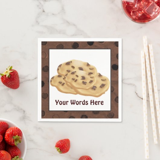 Serviette En Papier Chocolat Chip Cookie ajouter des mots serviettes e (En situation)