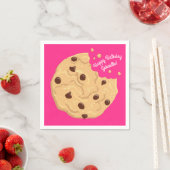 Serviette En Papier Chocolat Chip Cookie Enfants 1er Anniversaire Fête (En situation)
