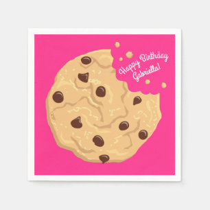 Serviette En Papier Chocolat Chip Cookie Enfants 1er Anniversaire Fête