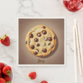 Serviette En Papier Chocolat Chip Cookie Napkins AI Art (En situation)