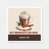 Serviette En Papier Chocolat Chocolat Cool Personnes Nom personnalisé (Devant)