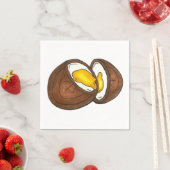 Serviette En Papier Chocolat Crème Oeuf Candy de Pâques (En situation)