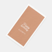 Serviette En Papier Chocolat doux Brown Anniversaire (Coin)