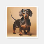 Serviette En Papier Chocolat et chien Tan Dachshund (Devant)