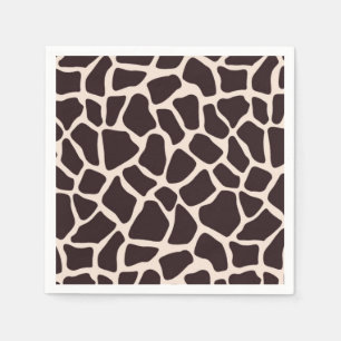 Serviette En Papier Chocolat et Girafe Tan