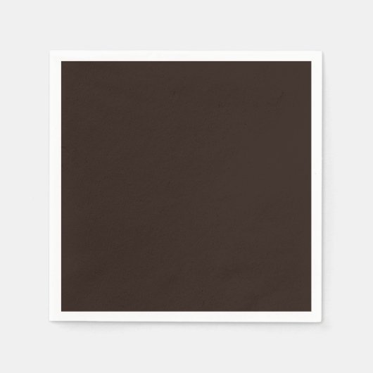 Serviette En Papier Chocolat foncé, Brown solide, Brown foncé (Devant)