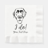 Serviette En Papier Chocolat Lab Mariage Cocktail Napkins (Devant)