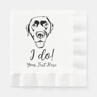 Serviette En Papier Chocolat Lab Mariage Cocktail Napkins