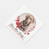 Serviette En Papier Chocolat Lab Valentine Mariage Chien Photo (Coin)
