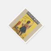 Serviette En Papier Chocolat Menier Petite fille Mur écriture (Coin)