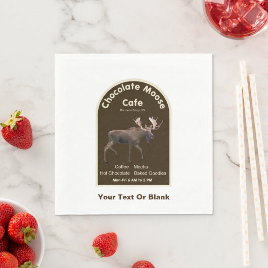 Serviette En Papier Chocolat Moose Café (En situation)