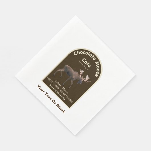 Serviette En Papier Chocolat Moose Café (Coin)
