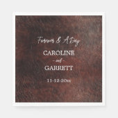 Serviette En Papier Chocolat noir Brown Ouest Faux Cuir (Devant)