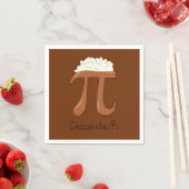 Serviette En Papier Chocolat Pi Cute Math Pi Jour de fête Napkins (En situation)