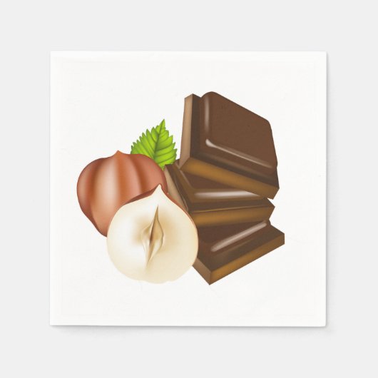 Serviette En Papier Chocolat Pièces Papier serviettes (Devant)