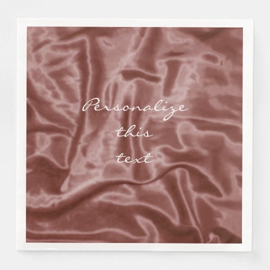 Serviette En Papier Chocolat Satin Personnalisé-Dîner-Serviettes (Devant)